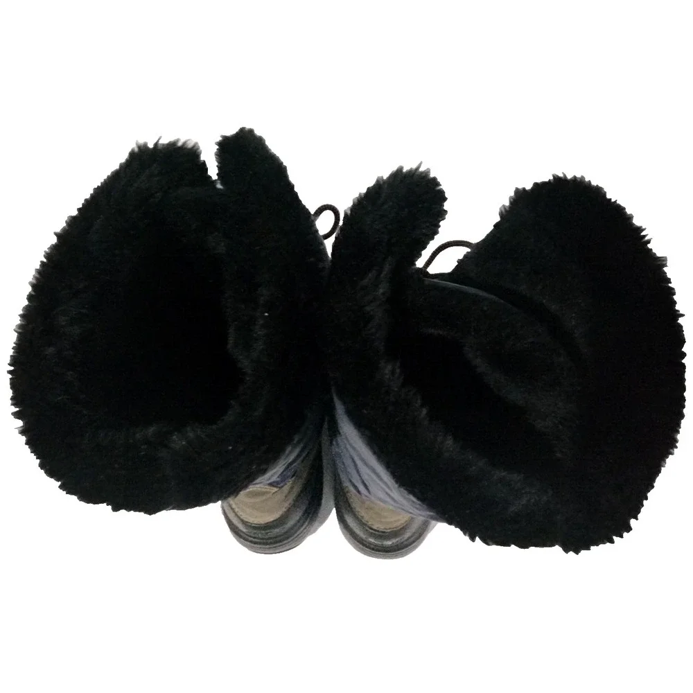 QUARK Waterproof Winter Snow Boots Faux Fur Mid Calf‎ Boots Size 6